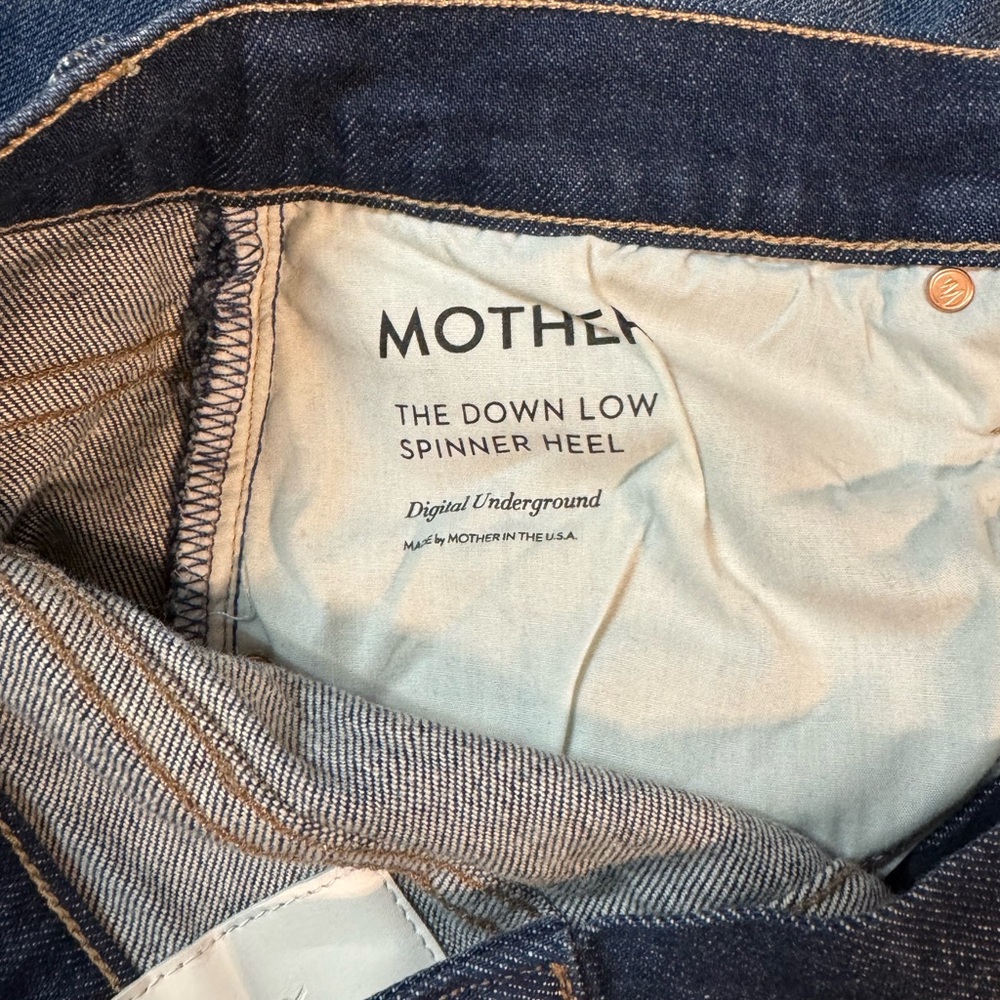 MOTHER Superior The Down Low Spinner Heel Jeans Digital Underground 31 - Picture 8 of 11